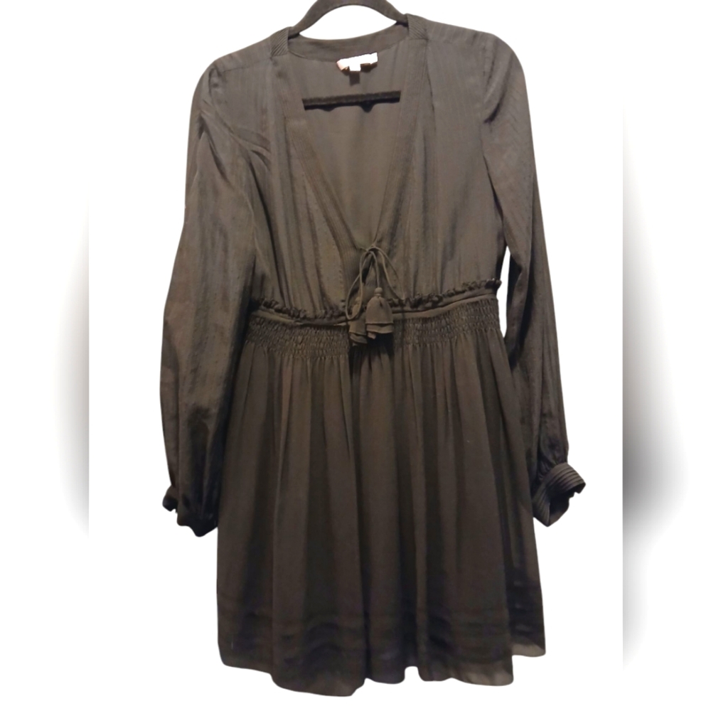 Calypso St. Barth NWOT Black Silk Breezy Boho Vacay Festival Dress-S